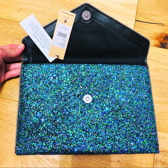 Rebecca Minkoff Mermaid Glitter Leo Clutch NWT - Picture 16 of 16